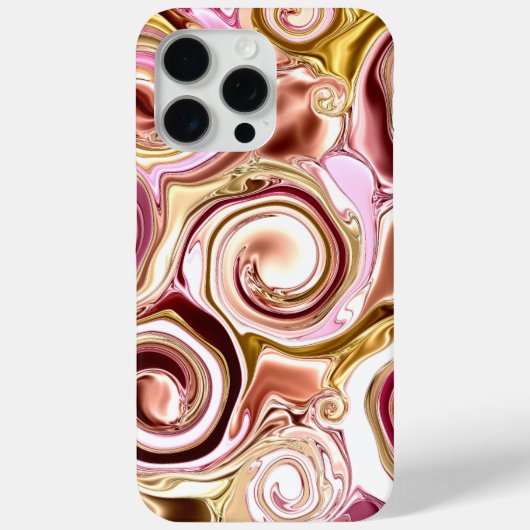 Roze en gouden wervelingen Case-Mate iPhone case (Achterkant)