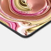 Roze en gouden wervelingen en twirls bureaumat (Hoek)