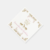 Roze en gouden wild Een eerste meisje met de verja Servet (Hoek)