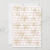 Roze en gouden wilde een Safari eerste verjaardag Kaart (Achterkant)