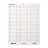 Roze en gouden winter sneeuwvlok retouradres etiket (Full Sheet)
