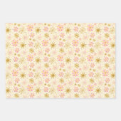 Roze en Gouden Winter Sneeuwvlokken Patroon Inpakpapier Vel (Voorkant 2)