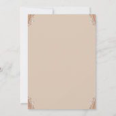 Roze en gouden witte parel elegante uitnodigingen (Achterkant)