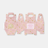 Roze en gouden zeemeermin Favor Box Bedankdoosjes (Uitgevouwen)