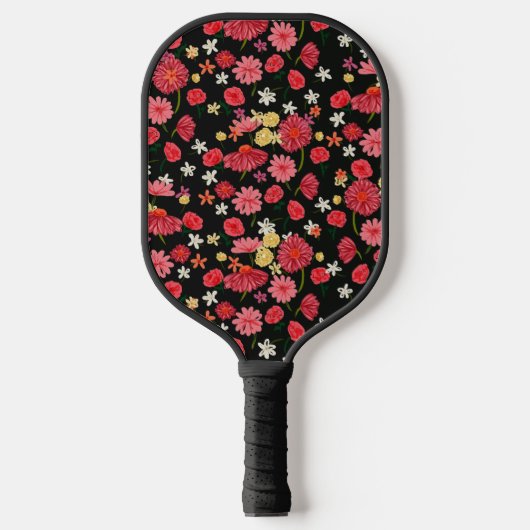 Roze en gouden zilverpatronen pickleball paddle (Voorkant)