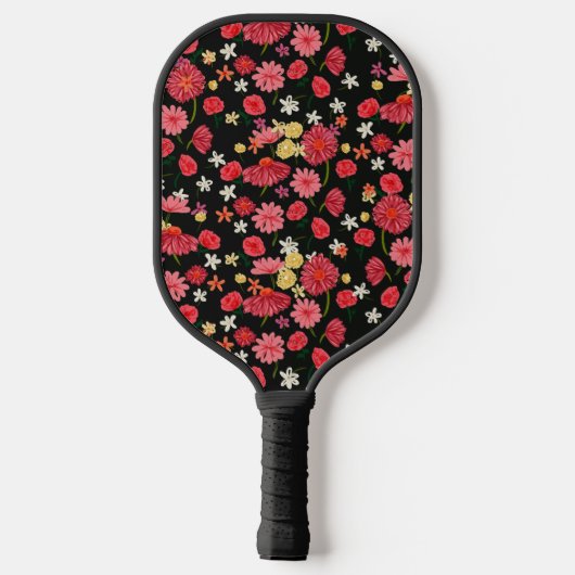 Roze en gouden zilverpatronen pickleball paddle (Achterkant)