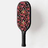 Roze en gouden zilverpatronen pickleball paddle (Links)