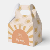 Roze en Gouden Zon Favor Box Bedankdoosjes (Voorkant Zijde)