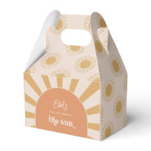 Roze en Gouden Zon Favor Box