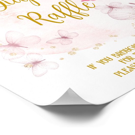 Roze en gouden zondag luidere roltafels poster (Hoek)