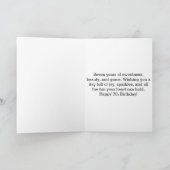 Roze en gouden zwaan prinses 7e verjaardag Kaart (Binnen)