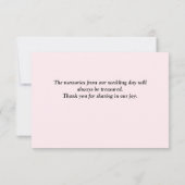 Roze en goudflens Dank je kaarten (Achterkant)