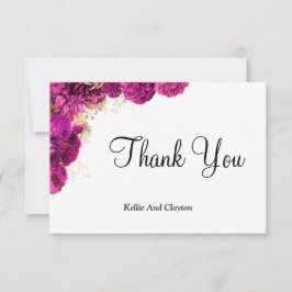 Roze en goudflens Dank je kaarten