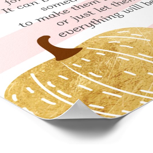 Roze en goudflesjes Nachtluiers Poster (Hoek)