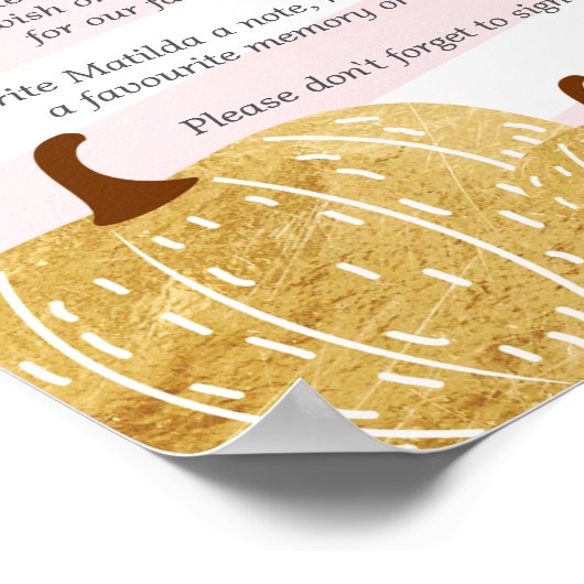 Roze en goudflesjes Pompoenen Capsule Poster (Hoek)