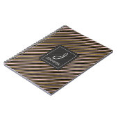 Roze en goudfolie Monogram Gestoken Notitieboek (Linkerzijde)