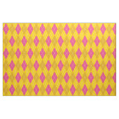 Roze en goudgele argyle Patroon Stof (Fat Quarter)