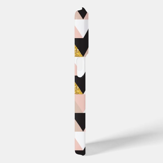 Roze en goudgeometrisch Abstract patroon Case-Mate iPhone Case (Achterkant / Rechts)