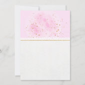 Roze en goudGiraffe Baby shower Kaart (Achterkant)