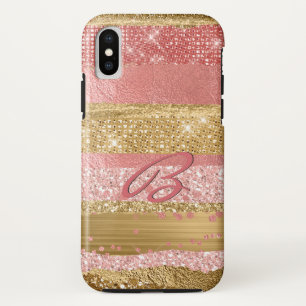 Roze en goudglam Case-Mate iPhone case