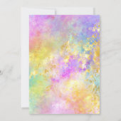 Roze en goudglam Fire Opal 70e verjaardag Kaart (Achterkant)