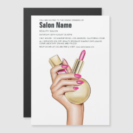Roze en goudglam - Roche Beauty Salon Openen Magnetische Uitnodiging