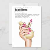 Roze en goudglam - Roche Beauty Salon Openen Magnetische Uitnodiging (Voorkant)