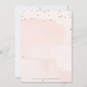 Roze en goudglitter 40e verjaardag Uitnodiging (Achterkant)