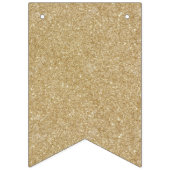 Roze en goudglitter First Birthday Party Banner (Eerste vlag)