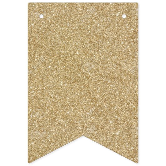 Roze en goudglitter First Birthday Party Banner (Eerste vlag)