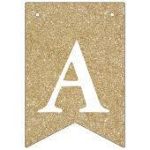 Roze en goudglitter First Birthday Party Banner (Derde vlag)