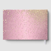  roze en goudglitter gastenboek (Achterkant)