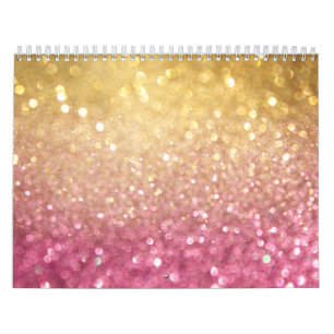roze en goudglitter kalender