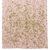 Roze en goudglitter-meisje met moderne platter douchegordijn (Voorkant)