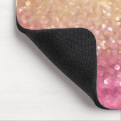 roze en goudglitter muismat (Hoek)