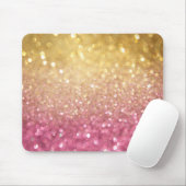 roze en goudglitter muismat (Met muis)