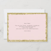 Roze en goudglitter Naar mijn moeder op een legale Kaart (Achterkant)