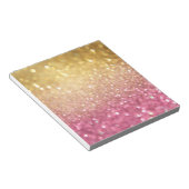 roze en goudglitter notitieblok (Schuin)