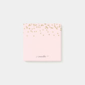 Roze en goudglitter post-it® notes (Voorkant)