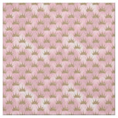 Roze en goudglitter prinses crown Stof (Swatch)