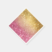 roze en goudglitter servet (Hoek)