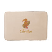  roze en goudglitter tropische touroperator badmat (Voorkant)