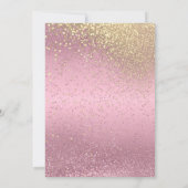 Roze en goudglitter Vrijgezellenfeest Kaart (Achterkant)