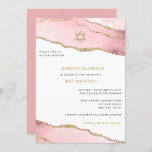 Roze en goudglitteragaat, BBT Mitzvah-uitnodiging Kaart<br><div class="desc">Dit moderne ontwerp is voorzien van een prachtige,  geagatte rand en uw aangepaste tekst. Gebruik de vorm van de sjabloon om jouw tekst toe te voegen. De geavanceerde het uitgeven menu's,  die door "te kiezen verder"worden betreden,  zullen u toestaan om de doopvonten,  de kleuren en de lay-out te veranderen.</div>