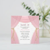 Roze en goudgordijn zoet 16 kaart (Staand voorkant)