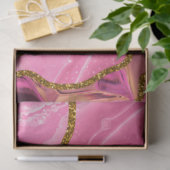 Roze en goudgrijze geode glitter tissuepapier (Geschenk)