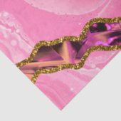 Roze en goudgrijze geode glitter tissuepapier (Detail)