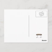 Roze en goudgymnastiek 12e verjaardag briefkaart (Achterkant)