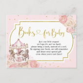 Roze en goudhandschoenen voor Baby Uitnodiging Briefkaart (Voorkant)