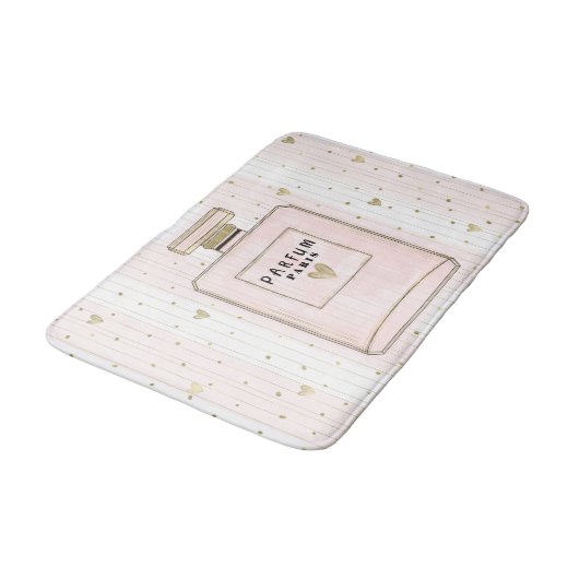 Roze en goudharten Parijs Parfum Chic-Mode Badmat (Gekanteld)